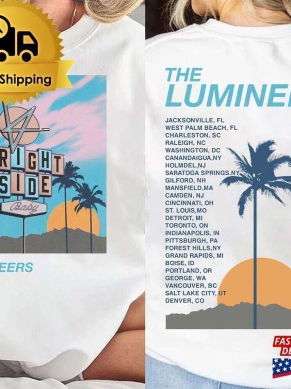 Lumineers Brightside World Tour Indie Fan Gift T-Shirt